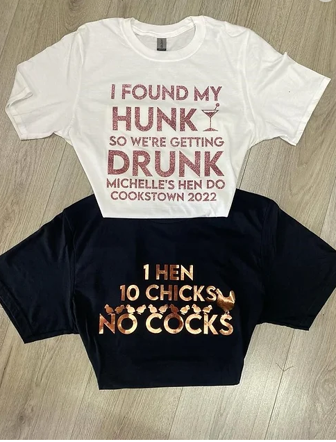 HENS, CHICKS... NOVELTY HEN PARTY TEES