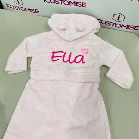 BABY GIRLS PERSONALISED DRESSING GOWN